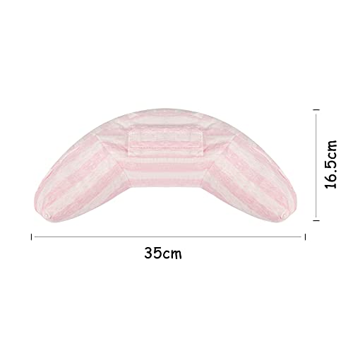 Kids Car Seat Travel Neck Pillow Soft Neck Support Cushion Car Seat Belt Cover Cushion Pillow Car Seatbelt Shoulder Pad Head Neck Support Pillow Seat Strap Pillow for Car Airplane Pushchair Travel - color: Pink Strips