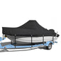 Heavy Duty Boat Center Console Cover, Waterproof Boat Covers 17-19 FT with Motor Cover and Metal Windproof Adjustable Buckle, Black - color: Black-1, size: 17'-19' Length , Beam Width up to 102" W