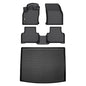 Binmotor-for Volkswagen Taos AWD 2026 2025 2024 2023 2022(Not for FWD) All Weather Floor Mats and Cargo Liner Set, Heavy Duty Car Floor Liners-Black for Taos Accessories - style: 1) Car Mats for VW Taos AWD (2022-2026) full set