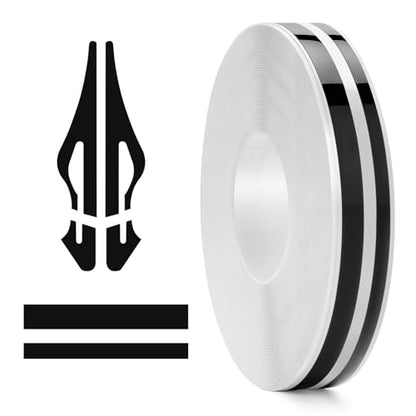 Car Pinstriping Tape, 32Ft Car Vinyl Striping Tape Stripe Decal Waistline Body Side Striping Tape Emblems Trim for DIY Car Racing Motorcycle SUV Pickup (Black) - color: Black-1