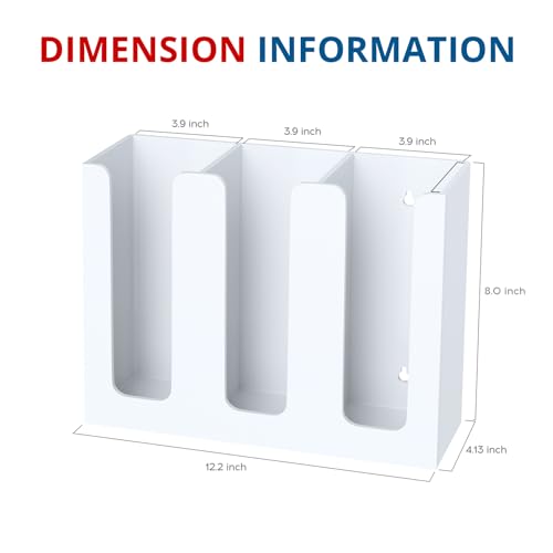 Acrylic Cup Holder, 3 Compartment, Disposable Coffee Cup Dispenser Storage Organizer, White - color: White