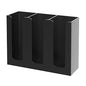 Acrylic Cup and Lid Holder, 3 Compartment, Disposable Coffee Cup Dispenser Cup Storage Organizer, Black - color: Black