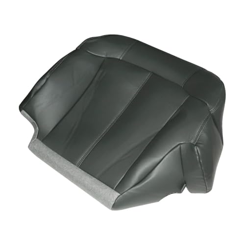 Priprilod #122 Dark Gray Leather Driver Side Bottom and Foam Cushion Replacement Seat Cover Compatible with Chevy Silverado Tahoe Suburban Avalanche GMC Sierra Yukon 1999 2000 2001 2002 - color: Dark Gray