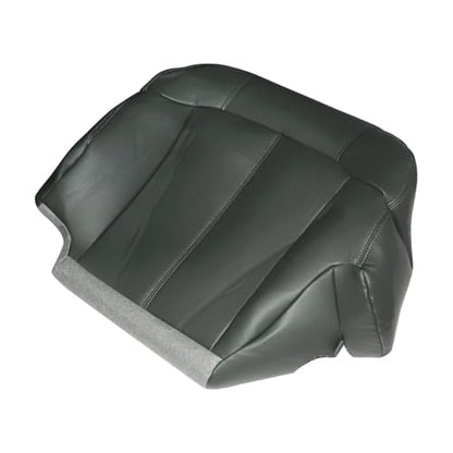 Priprilod #122 Dark Gray Leather Driver Side Bottom and Foam Cushion Replacement Seat Cover Compatible with Chevy Silverado Tahoe Suburban Avalanche GMC Sierra Yukon 1999 2000 2001 2002 - color: Dark Gray