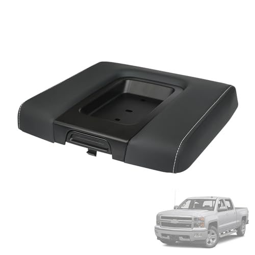 Front Seat Center Console Armrest Lid Black Compatible with 2014-2019 Chevrolet Chevy Silverado Suburban Tahoe GMC Sierra Yukon XL Replaces 22881398 - color: Black Armrest Lid