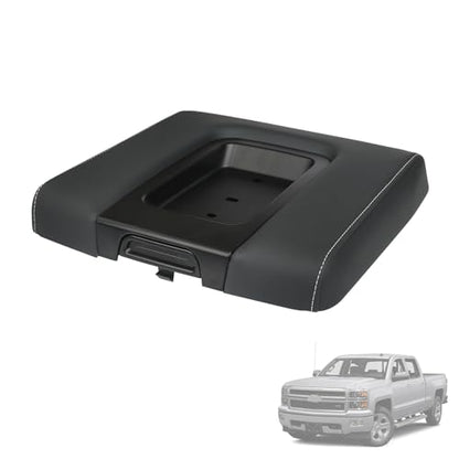 Front Seat Center Console Armrest Lid Black Compatible with 2014-2019 Chevrolet Chevy Silverado Suburban Tahoe GMC Sierra Yukon XL Replaces 22881398 - color: Black Armrest Lid