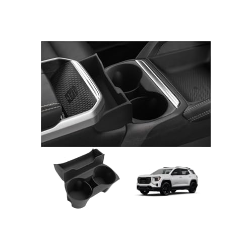 LUWU Center Console Tray Compatible with 2025 2026 GMC Terrain (Elevation/AT4/Denali) Armrest Storage Box Console Organizer [Double Layer Space, Cup Holder] for 2025 2026 Terrain Interior Accessories - color: 2025 2026 Terrain Cup Holder Console Oganizer