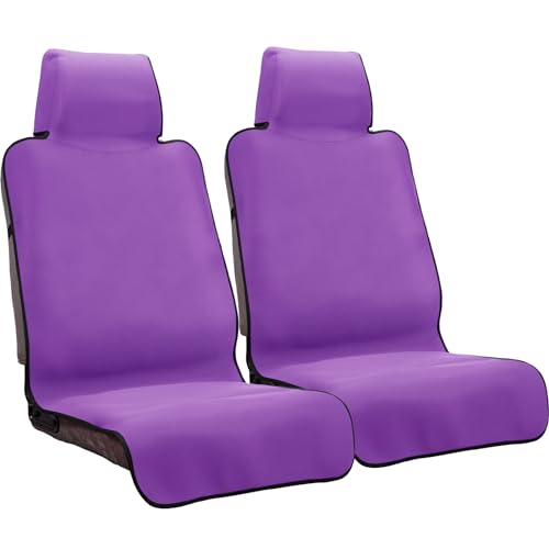 Waterproof Seat Cover, Upgraded Sweat Carseat Protector, Perfect for Universal Anti-Slip Car Truck SUV Seat, Ideal for Surfing Yoga Gym Workout(Purple, 2pcs) - color: Purple, size: 2 Count