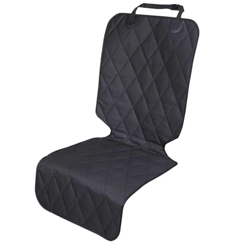 Front Dog Seat Covers, Waterproof Front Seat Car Cover,Dog Car Seat Cover with Side Flaps, Waterproof & Nonslip Dog Seat Coverfor Cars, Trucks, SUVs, Jeep.(Black)