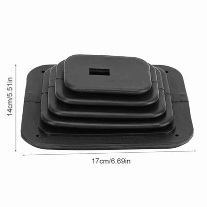 Universal Rubber Gear Shifter Boot Cover, 6.7 x 5.5 inches Car Gear Shift Dust Cover with Metal Spacer and Screw Replacement for 350 Car