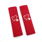 2 Pack Seat Belt Shoulder Pads - Universal Soft Car Seatbelt Covers for Comfort & Protection, Adjustable Strap(for Men & Women) (Lovely, Red)