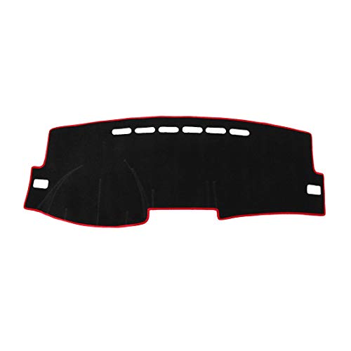 X AUTOHAUX Car Dashboard Cover Nonslip Black Red Dash Cover Mat Pad for Toyota Corolla 2009-2013 - color: Red