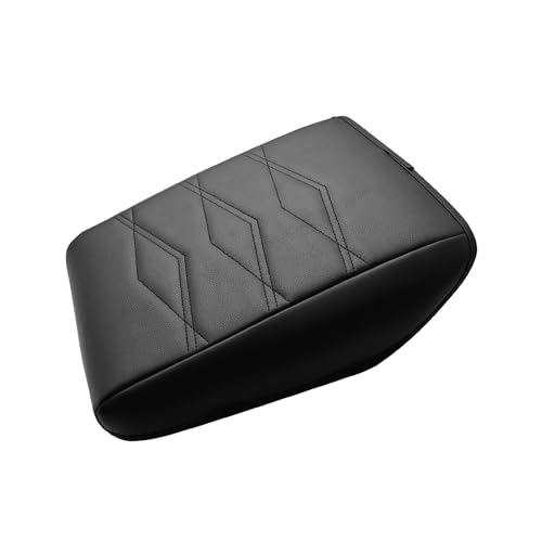 Center Console Armrest Cover Fit for Volkswagen Atlas & Cross Sport 2024-2026 Accessories, Comfort Armrest Pad Console Lid Cushion Vegan Leather Regular Thick (V1_Black) - size: 20) 24+ |Atlas| V1 Black, Regular