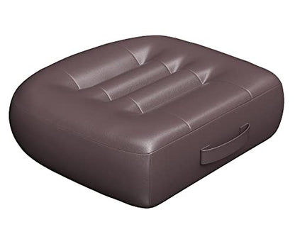 seat Cushions for Office Chairs/with Carry Handle Adult Booster Seat Cushion Imitation PU Breathable Fabric Effectively Increase The Field of View by 12cm/4.7in/Extra Thick Large Seat Cushion/Brown - color: Brown