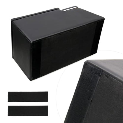 Black Universal Truck Seat/Bench Organizer with Cup Holders, Armrest, and Padded Top Lid - Ideal for Business and Storage - 124810 Contractor Console