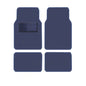 A Set of 4 Universal Fit Plush Carpet Floor Mats for Cars - Navy Blue