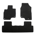 IKON MOTORSPORTS, Nylon Car Floor Mats Compatible with 2019-2025 Acura RDX 4DR, OE Style Black Driver Passenger Car Carpets, Front Rear 3PCS Full Set - color: Black