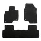 IKON MOTORSPORTS, Nylon Car Floor Mats Compatible with 2019-2025 Acura RDX 4DR, OE Style Black Driver Passenger Car Carpets, Front Rear 3PCS Full Set - color: Black