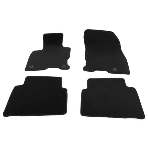 IKON MOTORSPORTS, Nylon Car Floor Mats Compatible with 2020-2025 Lincoln Corsair 4DR, OE Style Black Driver Passenger Car Carpets, Front Rear 4PCS Full Set