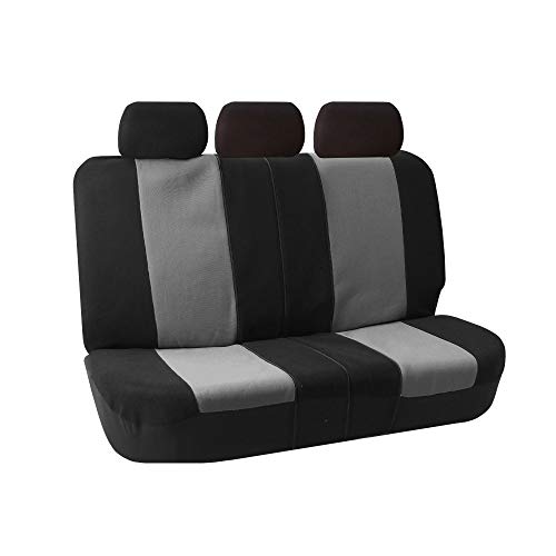 FH Group Full Set Cloth Car Seat Covers - Universal Fit,1-Piece Front Seat Covers, Airbag Compatible, Split Bench Rear Seat Cover, Washable Seat Cover for SUV Hunting