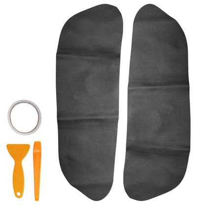 2PCS Front Door Panel Cover Compatible with Ford Escape 2001-2007 Left and Right Vinyl Leather Insert Cards Protector Trim Black (Only Leather Part)