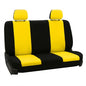 FH Group Universal Solid Bench Car Seat Cover fits Detachable Headrests– Universal Fit for Cars Trucks & SUVs (Yellow/Black) - color: Yellow