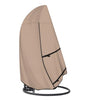ULTCOVER Patio Hanging Egg Chair Cover - Waterproof Outdoor Single Seat Swing Egg Chair with Stand Cover 45W x 33D x 68H inches - color: Brown, size: Single Seat