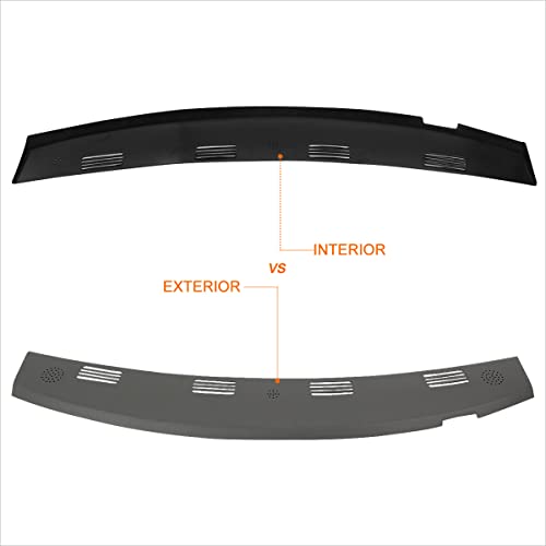 Gray Dash Defrost Vent Grille Cover Cap Overlay Compatible with 02-05 Dodge Ram Truck 1500