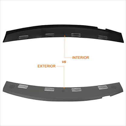 Gray Dash Defrost Vent Grille Cover Cap Overlay Compatible with 02-05 Dodge Ram Truck 1500