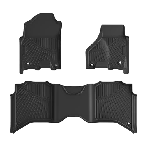 Cartist Floor Mats for 2013-2018 Dodge Ram 1500/2500/3500 Crew Cab,1500 Classic 2019-2024 Crew Cab, All Weather Floor Liners for Ram Accessories, Heavy Duty TPE Car Mats, Car Accessories - size: 4)Dodge Ram 1500/2500/3500 13-18