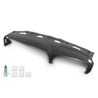 PIT66 TPE Dash Cover Dashboard Bezel Fit Dodge Ram 1500 (submodel: Laramie, Sport, ST, WS) 1998-2001/ Ram 1500 SS T 5.9L 1998/ Ram 2500 3500 Base 1998-2002 Instrument Panel (Gray) - size: 1998-2002 Dodge Ram (Gray)