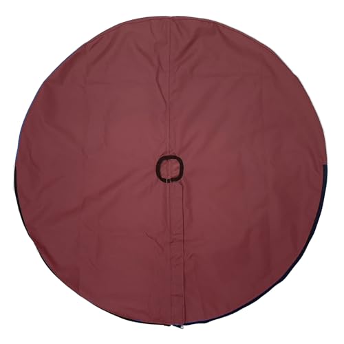SavvyCraft Waterproof Boat Steering Wheel Covers, Heavy Duty Solution-Dyed 600D Fade-Resistant UV Protection Sailboat Yacht Marine Steering Wheel Protector Case, Vecro and Zipper Closure Burgundy 60" - color: Burgundy, size: 60" Wheel Diameter
