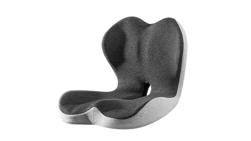 StarAneer Ultimate L-Shaped Truck Driver Seat Cushion - Ergonomic Memory Foam Back & Tailbone Support - Breathable Cool-Mesh Pressure Relief Pad for Office Chairs, Semi-Trucks, & Long-Haul Driving