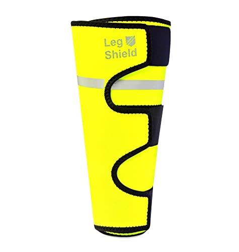 Bike Pant Protector - Fully Protects Cyclist's Pants from Grease and Chain - Better Than Straps and Clips - Comfortable, Easy On/Off (1 Unit) - color: Neon Yellow with Reflective