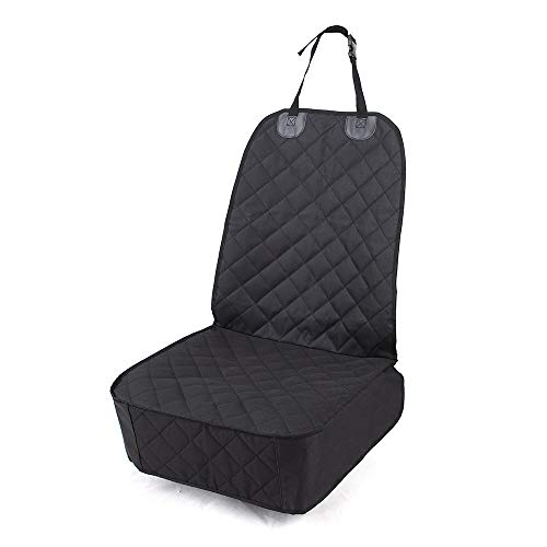 HONEST OUTFITTERS Dog Car Seat Cover, Pet Front Cover for Cars, Trucks, and Suv's - Waterproof & Nonslip Dog Seat Cover,(Front Seat) - color: Black