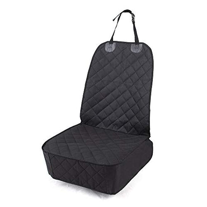 HONEST OUTFITTERS Dog Car Seat Cover, Pet Front Cover for Cars, Trucks, and Suv's - Waterproof & Nonslip Dog Seat Cover,(Front Seat) - color: Black
