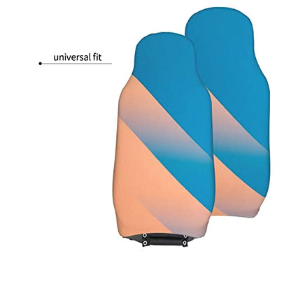 Custom Car Seat Covers for Front Seats Add Your Image Text Logo Personalized Seat Protector Case Customize Elastic Universal Auto Interior Cover Fit Most Car (2 Car Seat Cover) - style: 2 Car Seat Cover