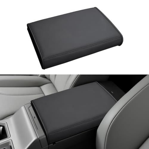 INTGET Center Console Cover for 2026 Toyota RAV4 Accessories Car Interior Middle Armrest Arm Rest Cushion Lid Pad XLE Premium, LE, XSE, SE, Limited, Woodland, GR Sport(Black Stitches) - color: Black Stitches