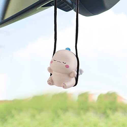 wonnu Cute Dinosaur Car Pendant Hanging Ornament Rearview Mirror Charm Decoration for Car Decor Accessories - color: Dinosaur_skin