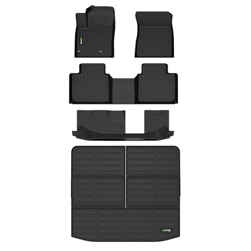 Floor Mats & Cargo Liner for Mitsubishi Outlander 2022-2024 2025 (Not Fit PHEV or Sport Models) Custom Fit Full Set, All Weather Car Accessories (Rear Trunk Mat +Floor Mats) - style: 7) For Outlander 2022-2025 Set