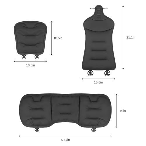 Car Seat Cushion for Car,Pu Nappa Leather with Breathable Memory Cotton Core Filling & Non-Slip Sole,Water Proof,Car Seat Cushions for Driving&Office Chair (car seat Cushion)