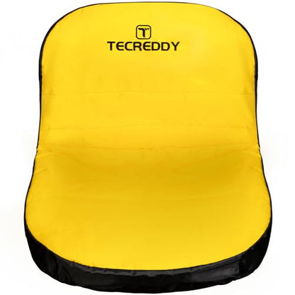 Lawn Mower Seat Cover, Weatherproof Heavy Duty Tractor Seat Cover Compatible with John Deere LP92324 Cub Cadet Riding Lawn Mower, Medium - color: Yellow, size: Medium