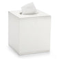 Sumnacon Tissue Box Cover Square Tissue Box Stylish PU Tissue Box Holder with Magnetic Bottom, Cube Leather Tissue Cover for Living Room Bathroom Table Desk Home Office Car,White - color: White