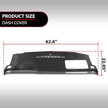 ANDPLAY Dashboard Dash Cover Compatible with GMC Yukon/Yukon XL 1500 2500 2007-2014 and Chevy Suburban 1500 2500 2007-2014, Fit Chevy Silverado 1500 2500HD 3500HD (LTZ Only) 2007-2013 Black - size: 2007-2014 | Fit Chevy Suburban