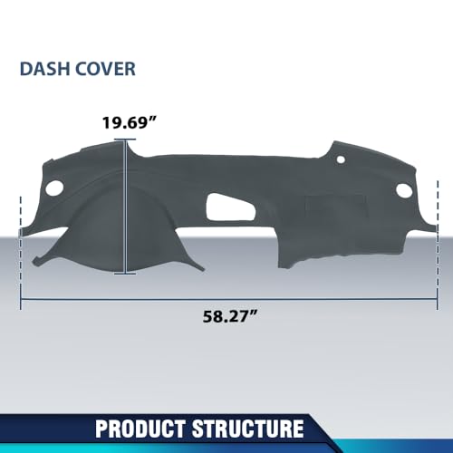 PIT66 TPE Dash Bezel Cover Dashboard Gray Compatible with Honda Acura TL 2004-2008 Plastic Instrument Panel - size: 2004-2008 Honda Acura TL(Gray)