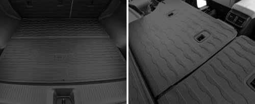 3W Floor Mats & Cargo Liner & Seatback Mats Fit Nissan Murano 2025 2026, Custom Fit All Weather TPE Full Set for Murano, 1st & 2nd Row Floor Mats with Trunk Mats and Seatback Mats, Black - size: 7.Murano|25|Full Set