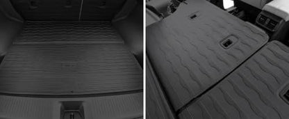 3W Floor Mats & Cargo Liner & Seatback Mats Fit Nissan Murano 2025 2026, Custom Fit All Weather TPE Full Set for Murano, 1st & 2nd Row Floor Mats with Trunk Mats and Seatback Mats, Black - size: 7.Murano|25|Full Set