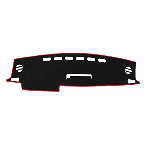 X AUTOHAUX Car Dashboard Cover Nonslip Black Red Sun Pad for Toyota RAV4 2013-2018
