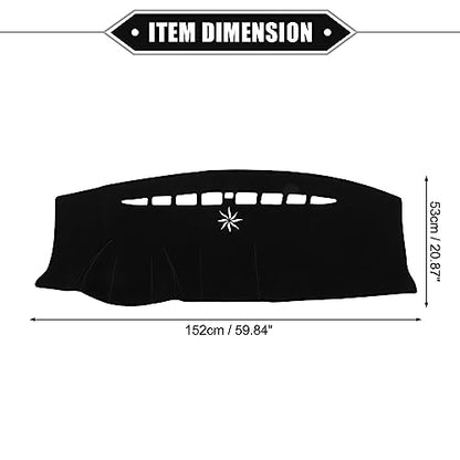 Dashboard Cover Compatible for Ford Edge 2011-2014, Nonslip Polyester Black Dash Cover Mat Dash Board Protector Cover