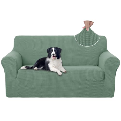 U-NICE HOME Oversized Stretch Loveseat Couch Cover Sofa Covers Washable Sofa Slipcover Furniture Protector for 2 Cushion Couch Sofa Pet Friendly, Cyan - color: Cyan, size: Xl Loveseat
